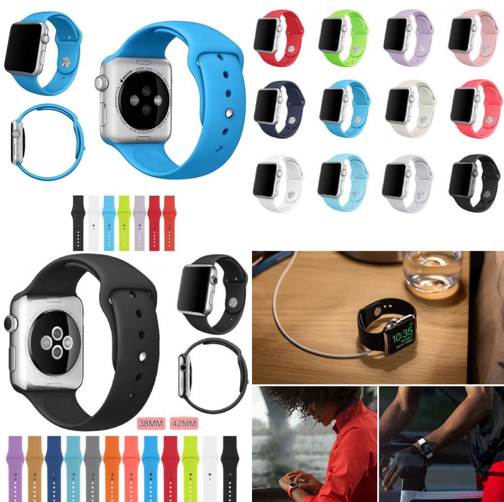 Ремешок для Apple Watch с тонкой талией, силиконовый ремешок, двойная пряжка, легкий, для фитнеса