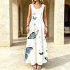 Women's Sleeveless Beach Dress Loose Fit,Lightweight Fabric,Elegant Summer Fashion Dress for Casual Shopping,Outdoor Activities & Vacation