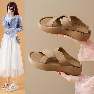 Летние Легкие Белые Сандалии Для Женщин Кроссовки Бежевая Обувь Необычные Тапочки Спорт Упражнения Высококачественные Принадлежности