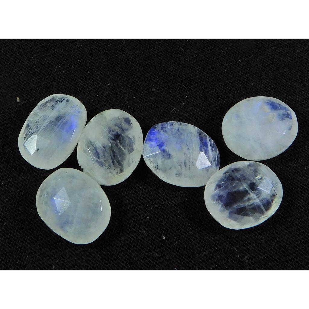 10X12MM натуральный радужный лунный камень шахматной огранки овальный россыпью драгоценный камень 6 шт лот RML-971