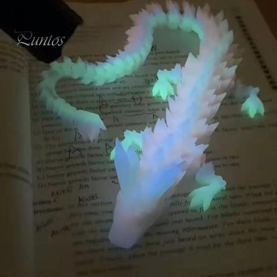 3D-печатная фигурка дракона с подвижными суставами, светящаяся в темноте китайская фигурка лунга, шарнирная модель дракона, игрушка-фиджет, настольное украшение, орнамент