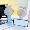 Portable 3 Speed Handheld Fan Travel Home Camping-Blue knot
