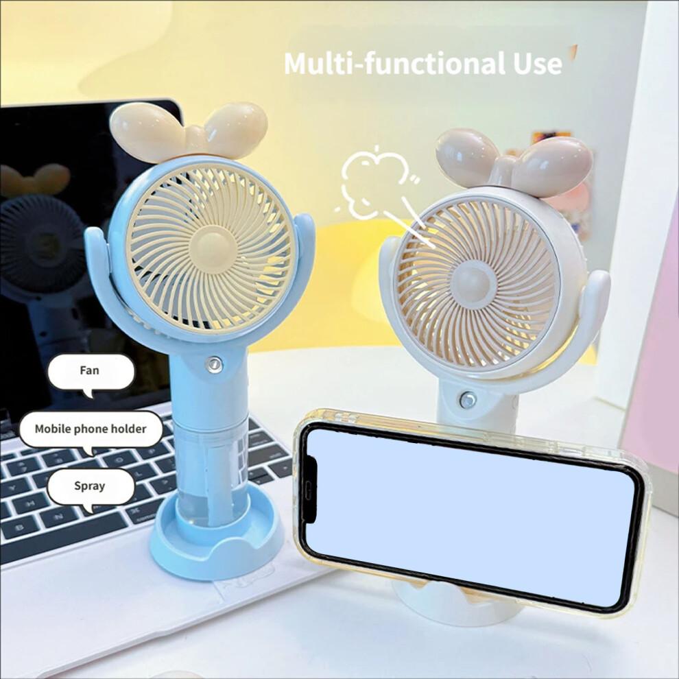 Portable 3 Speed Handheld Fan Travel Home Camping-Blue knot