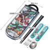 Skater Children's Lunch Box Trio Set Chopsticks Spoon Fork Kids Cutlery Antibacterial Treatment Easy To Open Sliding Type Made In Japan Shinkalion Wor