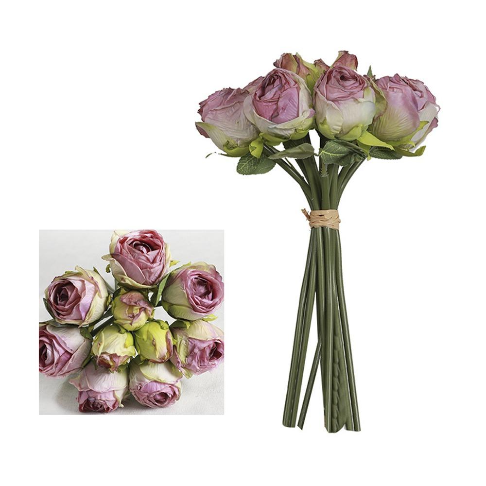 Elegant Silk Rose Flowers Real Touch Fake Plants Artificial Roses Bouquet  Outdoor Garden Decor