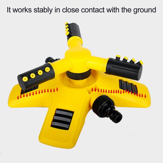 Automatic Lawn Sprinkler 3-Arm Adjustable 360-Degree Rotating Garden Sprinkler Water Sprinkler Garden