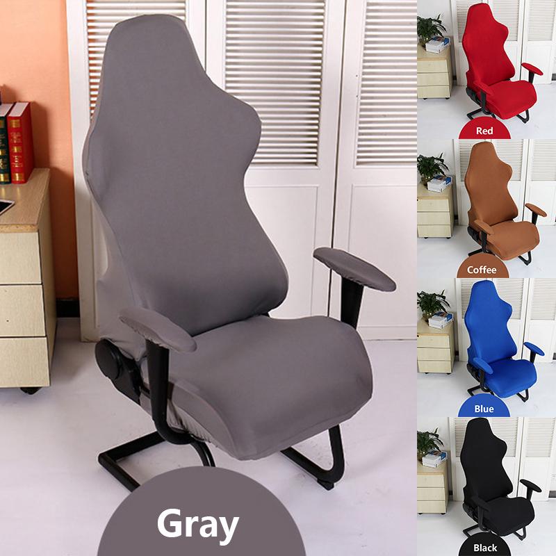 Чехлы на компьютерные эластичные поворотные игровые стулья, спандекс, офисные чехлы для компьютерных стульев, эластичный чехол на кресло, украшение дома