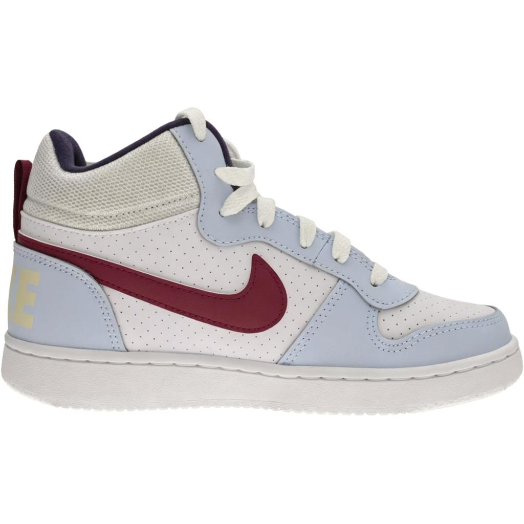 Nike Court Borough Mid 2 Удобные Универсальные Прочные Дышащие Мид-топ Детские Кеды для Скейтбординга Детские Кеды для Скейтбординга Бело-Красные FV8122-161