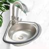 Kitchen Sink Bathroom Basins Vegetable Motorhome Steel Bar Small Single Drop Bowl Corner Tub