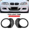Car Front Bumper Fog Light Ring Cover Lamp Grille Surround Trim Replacement Left or Right for 3 E46 M3 Sport 2000-2005