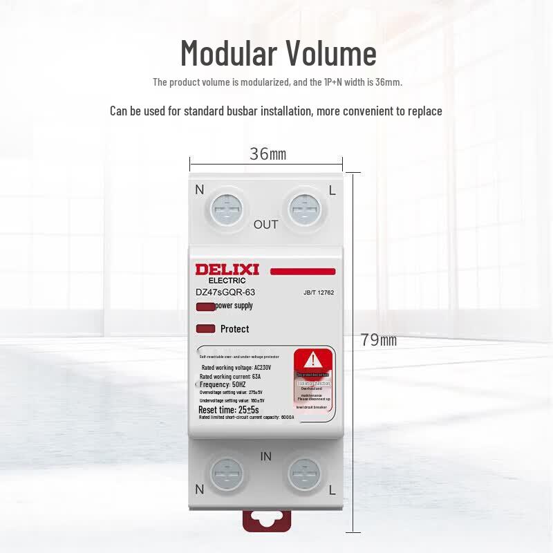 DELIXI DZ47S Self-Resetting Over/Under Voltage Protector