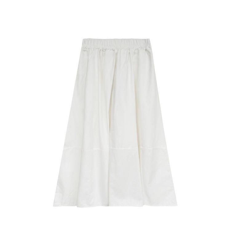 Женская юбка А-силуэта белого цвета с высокой талией, маленького размера, средней длины, облегающего кроя, идеально подходит для весны, лета и осени