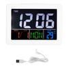 LCD Digital Alarm Clock Student Large Screen Time Temperature Display
