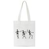 Korea Ulzzang Fun Skeleton Female Shopping Canvas Tote Casual Large-capacity Cartoon Women Bag Harajuku Punk Shoulder Bags