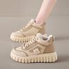 Popular Platform Dad Shoes Women's 2025 Spring New Niche Retro Versatile Student Casual Shoes Lightweight Women's Shoes
