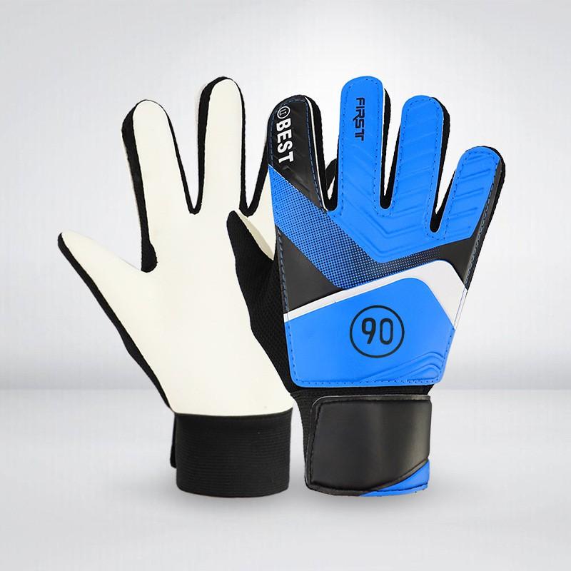 Kids Soccer Goalkeeper Gloves With Finger Protection Anti-Slip Latex Youth Football Goalie Gear Sizes 5-7