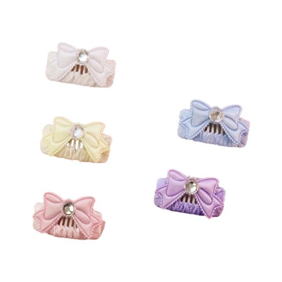 Yousheng Bow Tie Rhinestone Decor Dog Hairpin Medium Dog Cat Barrette Pet Headwear