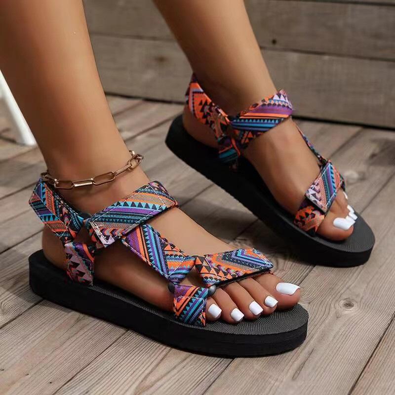 Women's Fashion Sandals Ankle Straps Outdoor Casual Beach Shoes Platform Sandals Comfortable Non-slip Women's Shoes