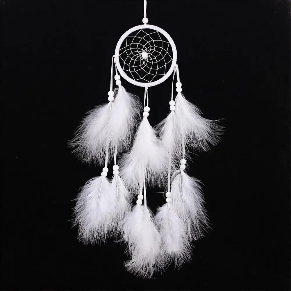 Wind Chimes Handmade Indian Dream Catcher Net with Feathers 55 Cm Wall Hanging Dreamcatcher Craft Gift Home Decoration