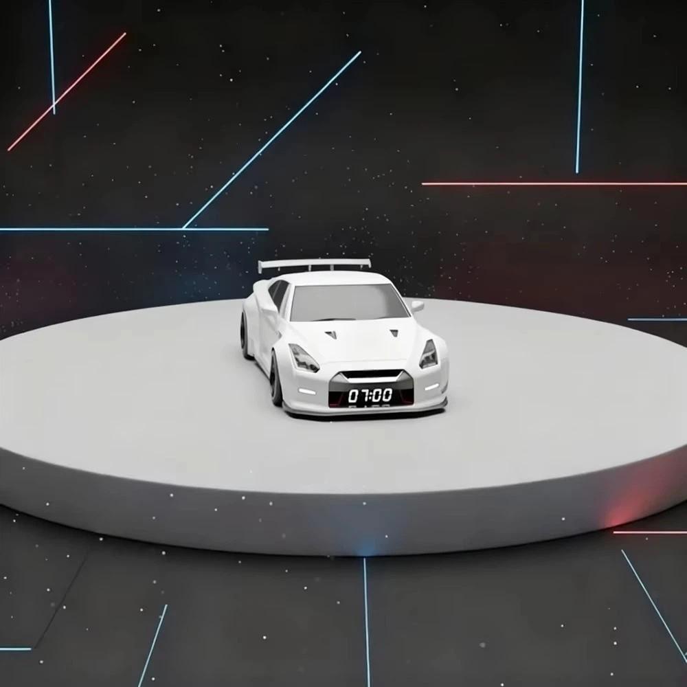 Новый светодиодный дисплей Гиперкар Будильник Форма Суперкара Портативный Новинка Будильник Креативные Цифровые Часы для Автолюбителей