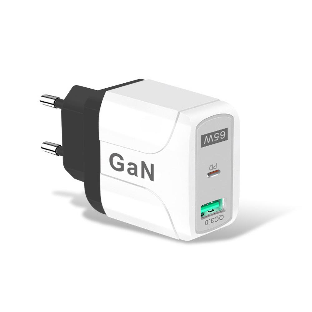 Зарядное устройство PD33W QC3.0 GaN: 9В/12В, 65Вт, Многопортовый, Европейский Стандарт, Адаптер Быстрой Зарядки