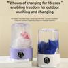 Cordless 1L Mini Washer USB Rechargeable 3000mAh 2-Speed Portable Washing Machine For Travel Socks Underwear Clothes Washing Cups