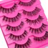 5 Pairs Cosmetic Long Cross Soft Thick Handmade Black False Fake Eyelashes Eye Lashes Extension
