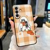Милый чехол для телефона на Хэллоуин с привидением для Samsung A25 A13 A33 5G A54 A36 A35 A56 A52 A14 Ударопрочный мягкий чехол