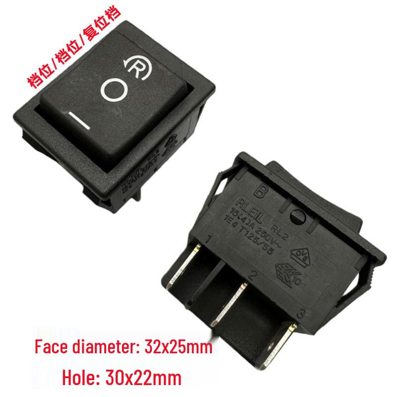 Boat-Shaped 6-Pin Rocker Switch, 3 Positions, 16A High Current Power Reset Button RL2