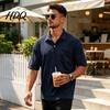 Men T-shirt with Buttons Golf Shirt Short Sleeve Collared T-Shirt Summer Tee