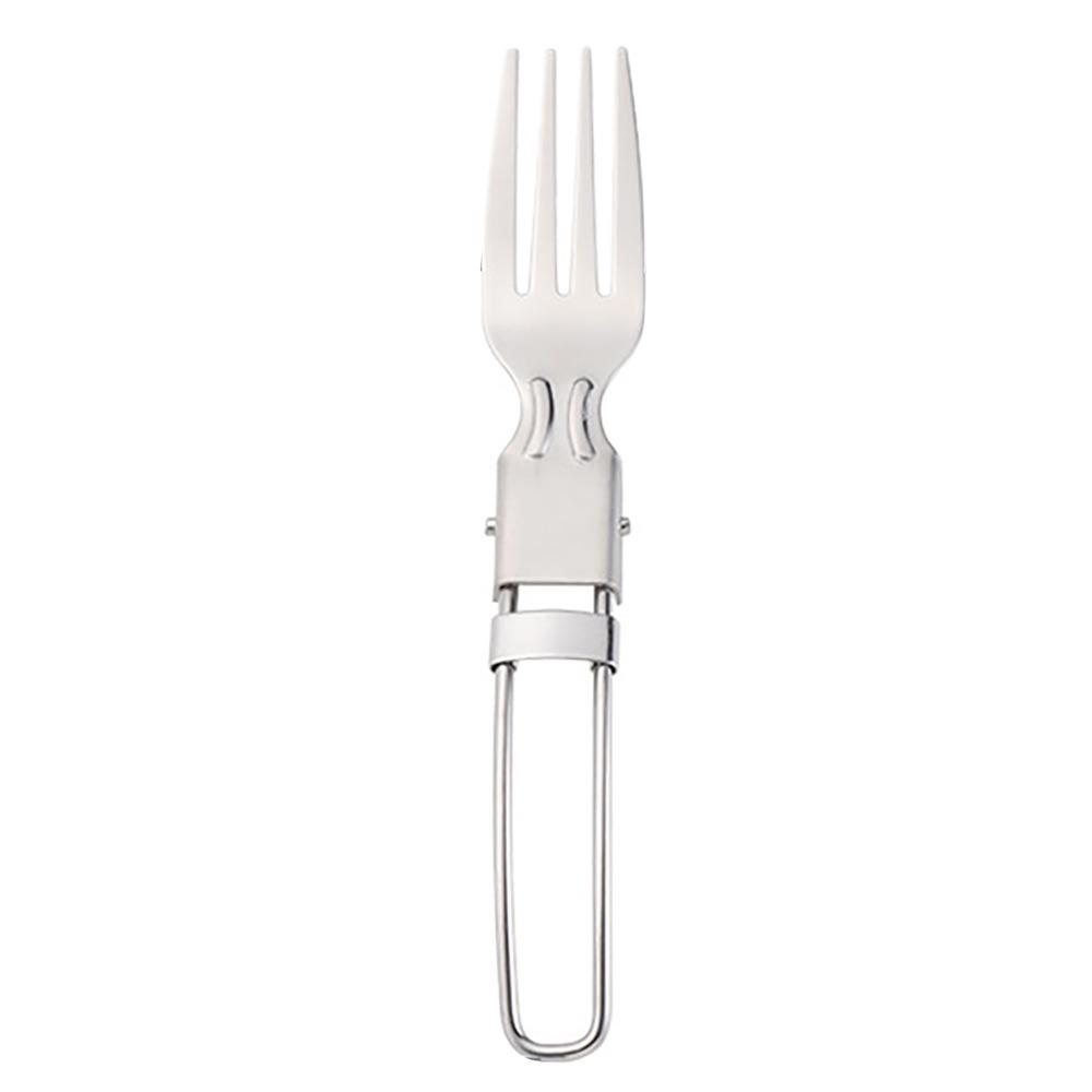 3Pcs 304 Stainless Steel Folding Spork Smooth Polished Dinner Utensils Daily Dining