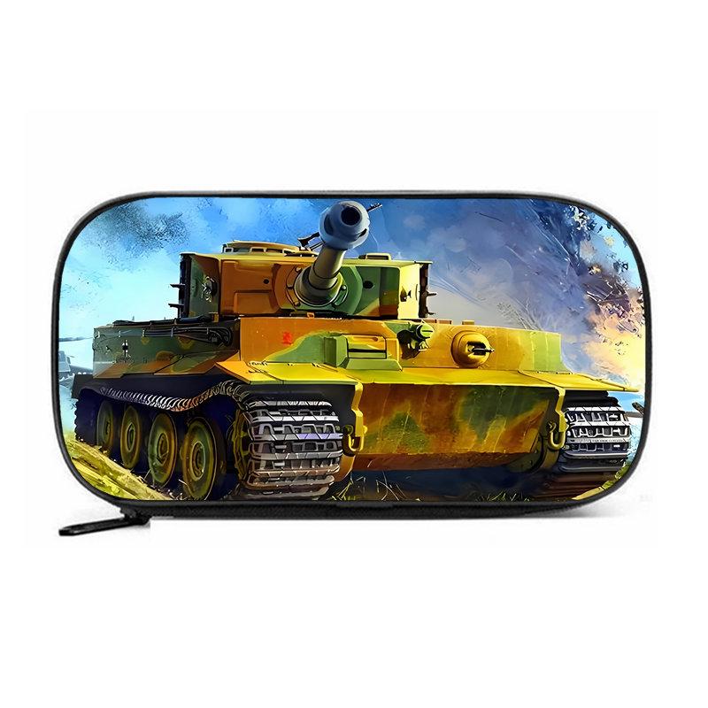 Пенал Tank KV44 большого объема - износостойкий Оксфордский тканевый пенал-органайзер для мальчиков