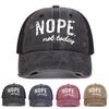 Unisex NOPE Letter Print Wash Baseball Net Caps Hip Hop Cap Spring Summer Outdoor Adjustable Casual Hats Sunscreen Hat