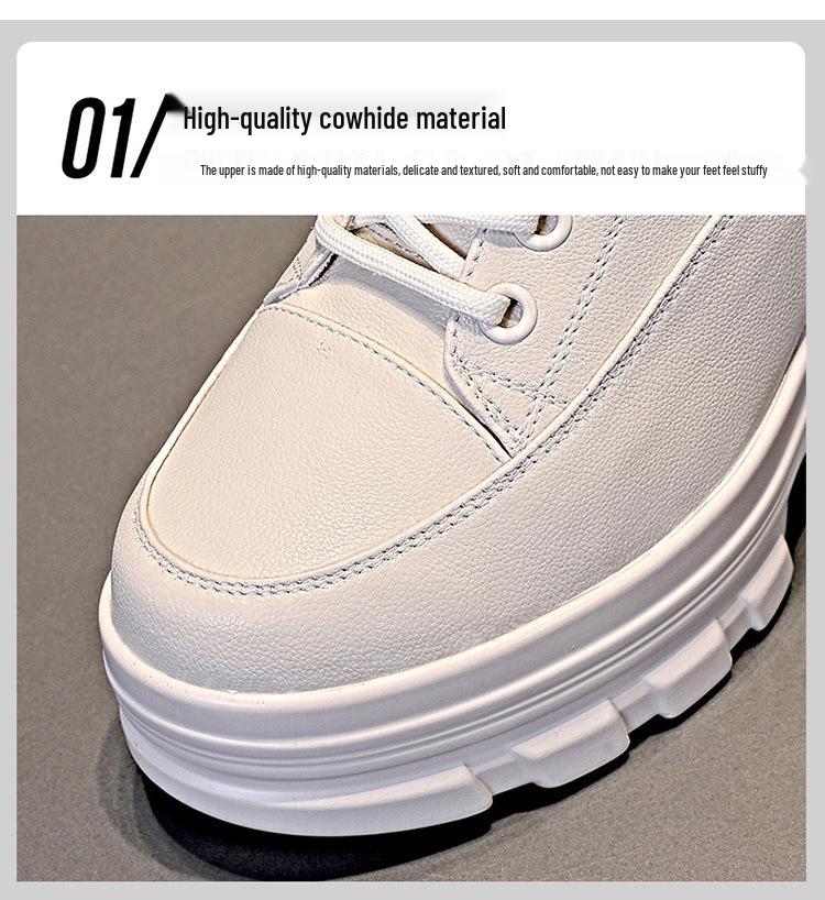 2025 Новые женские ботильоны в британском стиле - Осенняя коллекция, Универсальные ботинки Мартина на толстой подошве с внутренней платформой для стройнящего эффекта