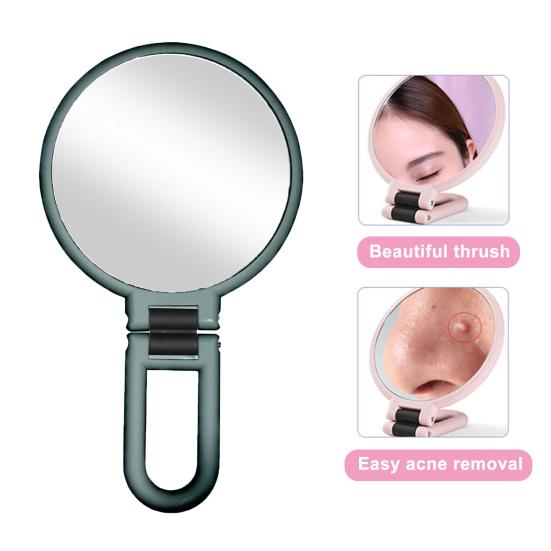 Yousheng Magnifying Makeup Mirror with Foldable Handle Portable 1x15x Stylish Compact Versatile Makeup Mirror