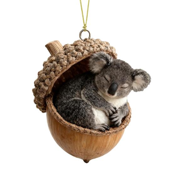 Лесные животные Желуди Украшения Акриловые Милые Рождественские елки Подвесные украшения Рустик