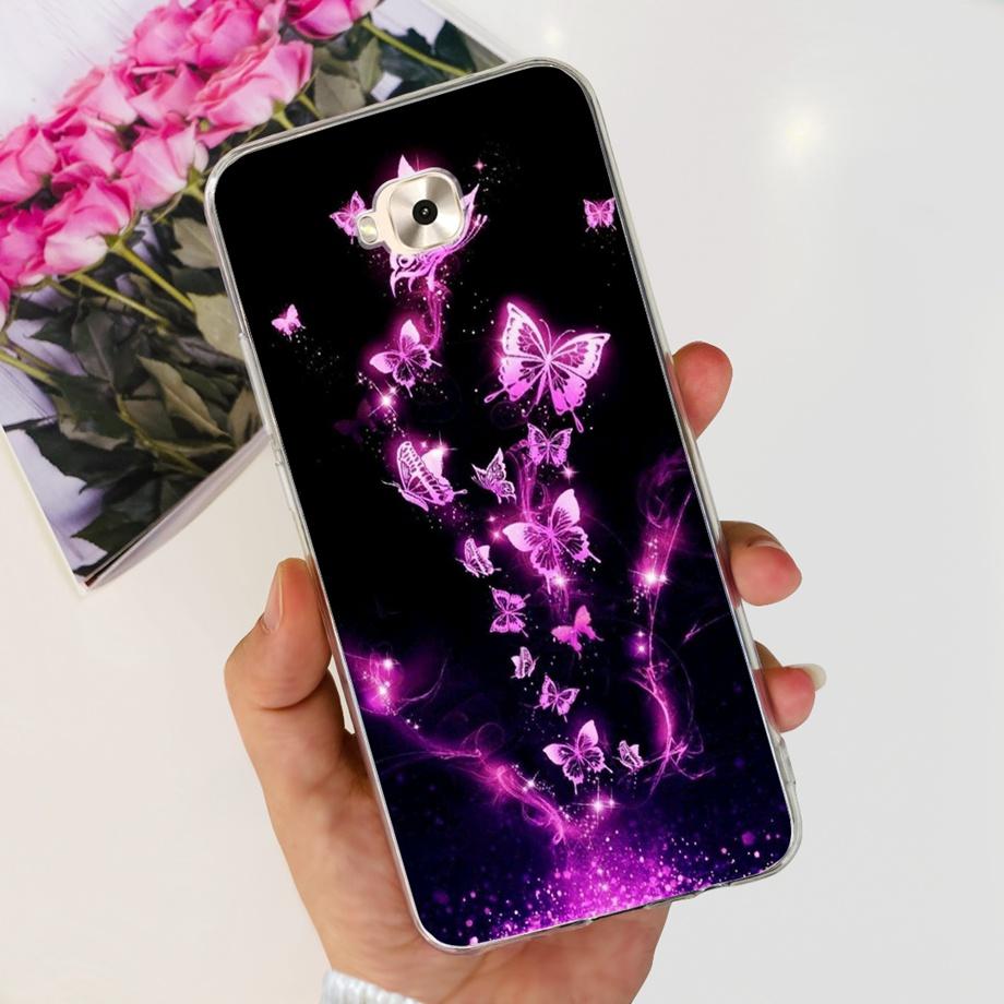 Soft TPU Slim Capa For ASUS ZENFONE ZOOM S ZE553KL Case ASUS ZENFONE 4 SELFIE ZD553KL Back Cover Transparent Cow Print Lion Etui
