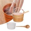 Wooden Sauna Bucket with Ladle Bathing Multifunctionlal Large Capacity SPA