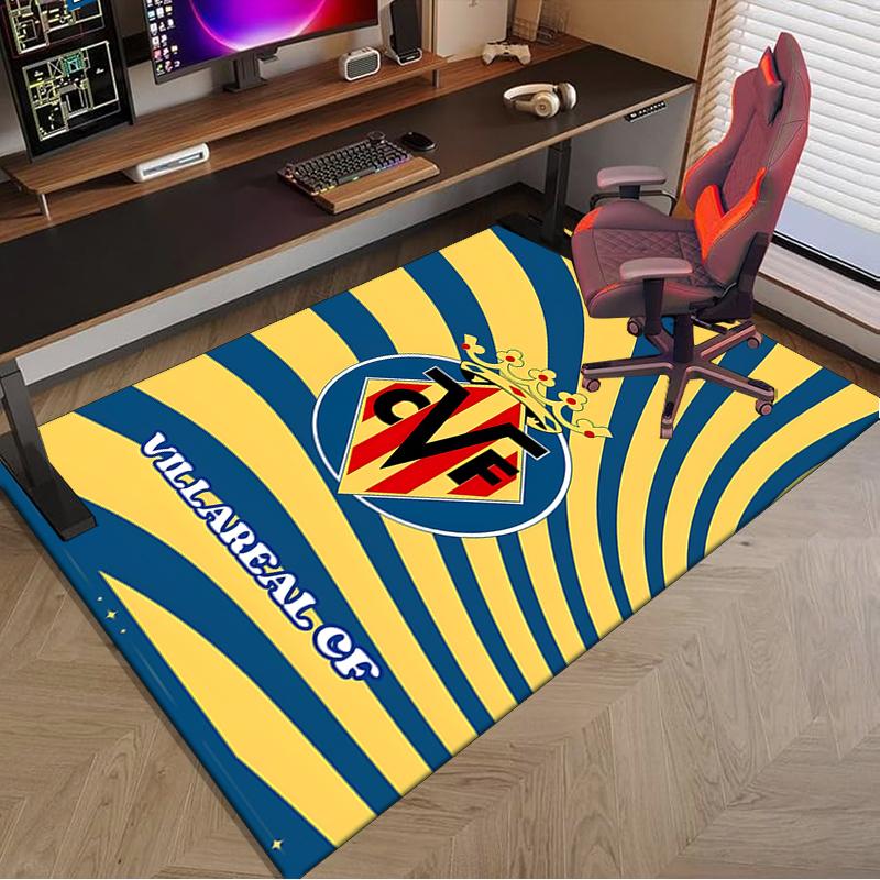 1PC Villar-real Football Club Rug Game Carpet, Floor Mat for Bedroom Living Room Entryway Rug, Home Decor Idea Gift for Christmas birthday