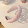 Waffle Hairband Solid Color High Elastic Soft Sponge Full Wrap Versatile Comfortable Stylish Women Headband