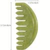 1pc Xiuyan Green Head Massage Comb, Natural Stone Guasha Scalp Massager Comb, Hair Comb Scalp Care Massage Tool. Multi-Functional Handheld Head