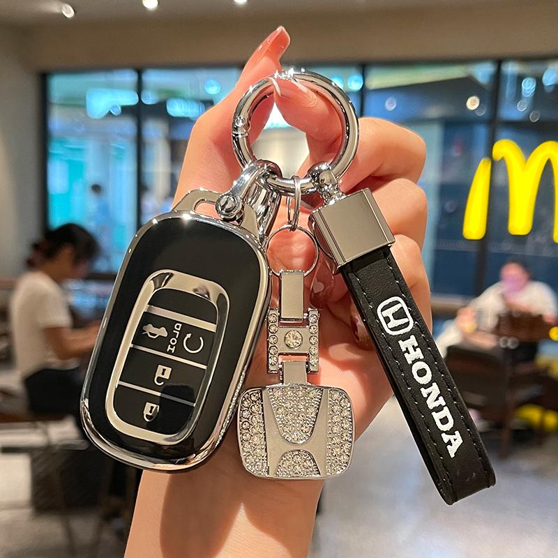New TPU Car Remote Key Case Cover Holder Shell Fob For Honda Civic 11th 2022 5 Buttons Protector Holder Fob Keyless Accessories