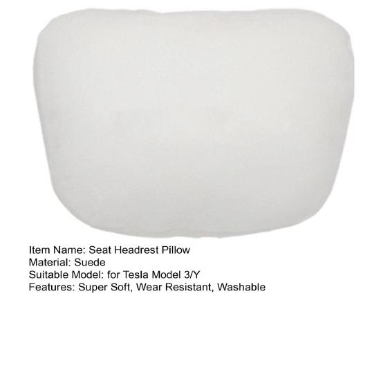 Seat Headrest Pillow Neck Support Cushion with Invisible Strap Breathable Wear Resistant Easy To Install Headrest Pillow for Tesla Model 3/Y