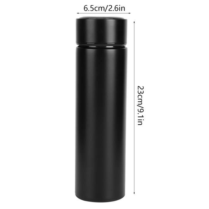 Insulated Bottle - PWSHYMI - 500 Ml - Stainless Steel - Matte Black - Anti-oxidation