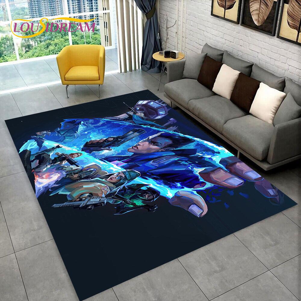 HD Valorant Series Game Gamer Area Rug, Коврик для дома, гостиной, спальни, дивана, коврик для двери, детский игровой нескользящий напольный коврик