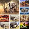 5D DIY Diamond Painting Animal Elephant Rhinestone Picture Full Diamond Embroidered Elephant Mosaic Art Furniture Decoration