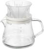 Akebono Sangyo Coffee Server Storon 400 Compact Dripper Set White 3 Cups Made in Japan Made of light and unbreakable Tritan resin Transparent like