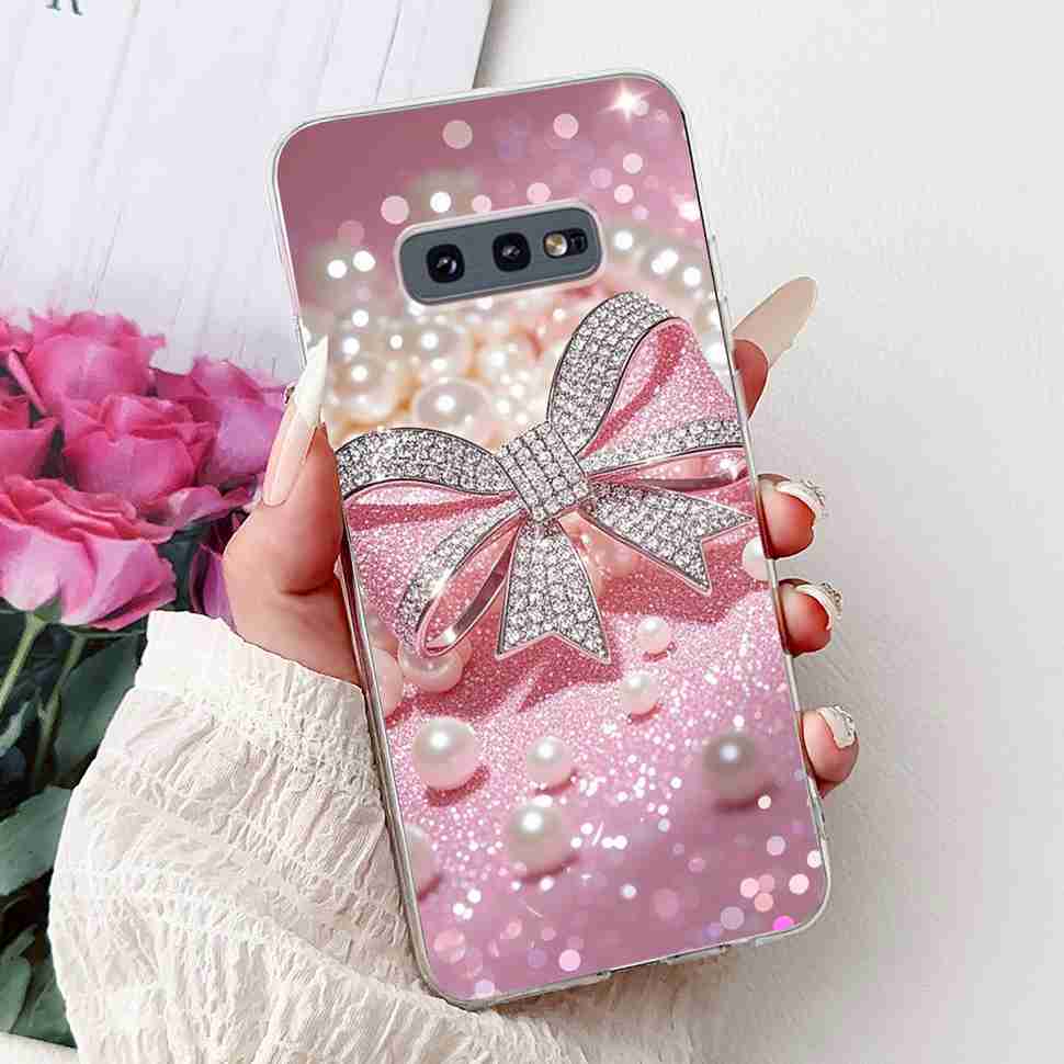 Чехол для Samsung Galaxy S10e SM-G970 Модный Бант Цветок Мягкий Силикон ТПУ Чехол-бампер Для Samsung S10e S10E SM-G970F 5.8" Корпус Телефона