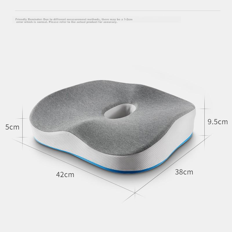 JAGO Office Chair Cushion, Breathable Memory Foam Seat Pad, Long-Sitting Aid, Tailbone Pressure Relief, Hemorrhoid Butt Pad