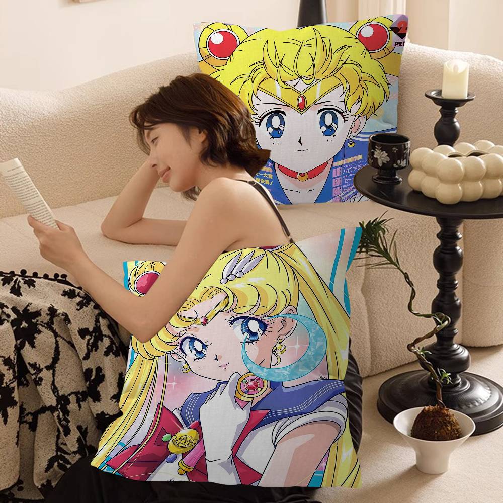 Милая подушка S-Sailor M-Moon Подарок Декор для домашнего офиса Спальня Диван Автомобильная подушка Чехол 45X45